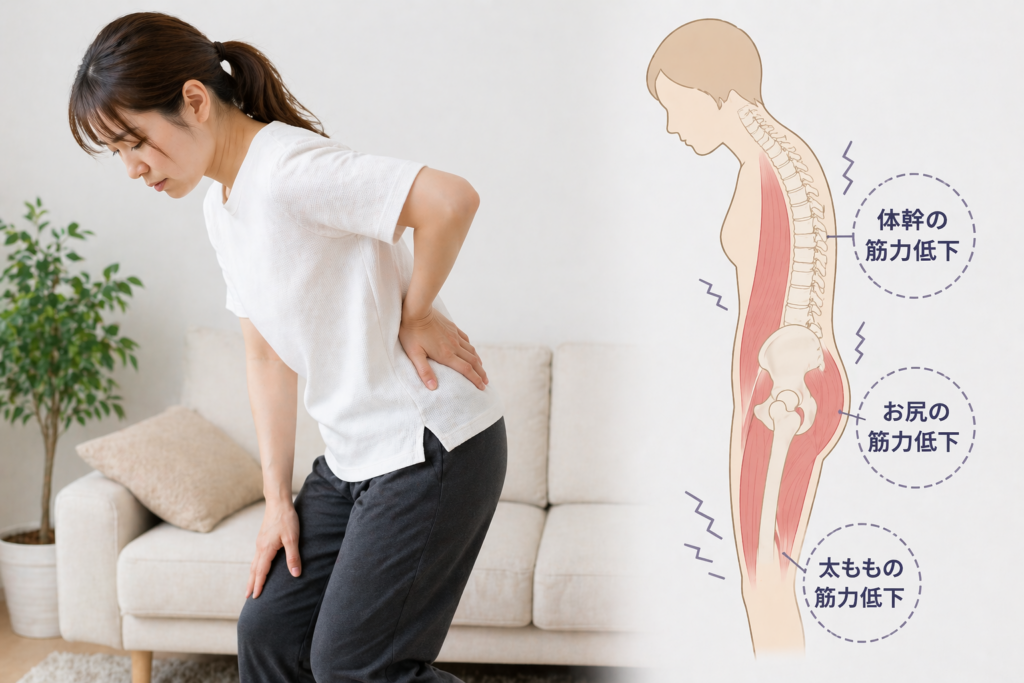 腰痛と筋肉の関係と状態