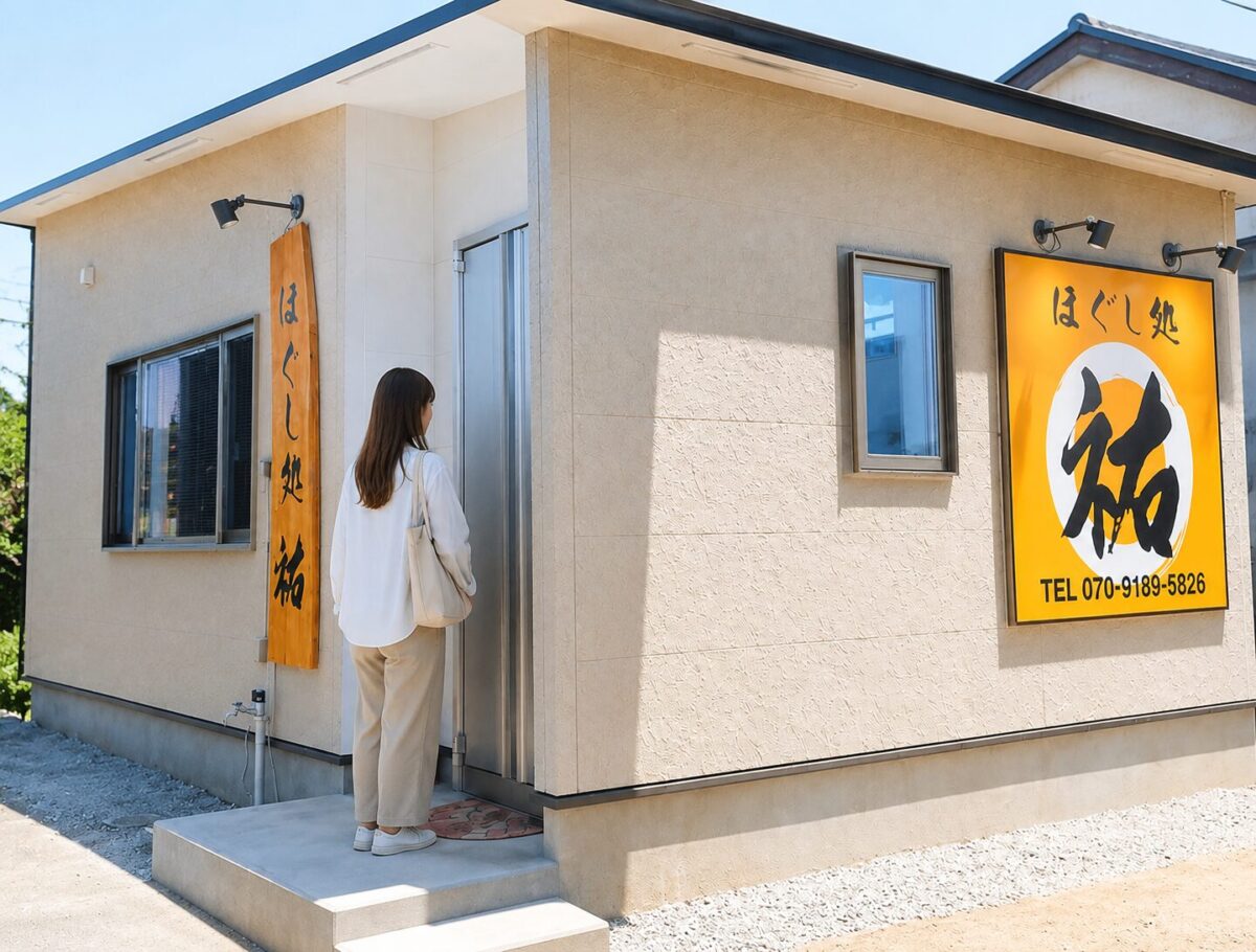 ほぐし処祐に来店する女性